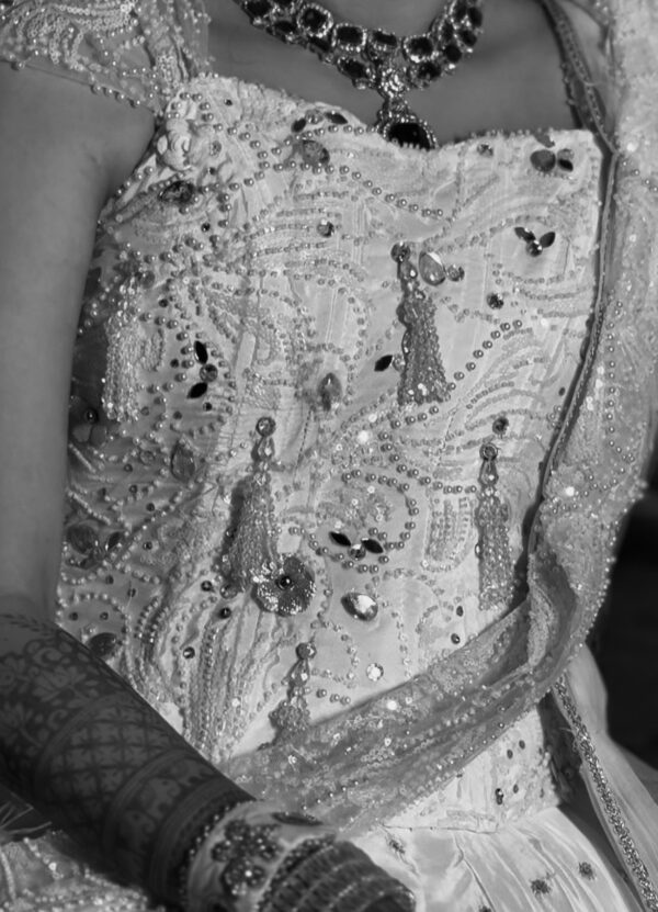 Gaj-Gamini emblished handwork-white Corset